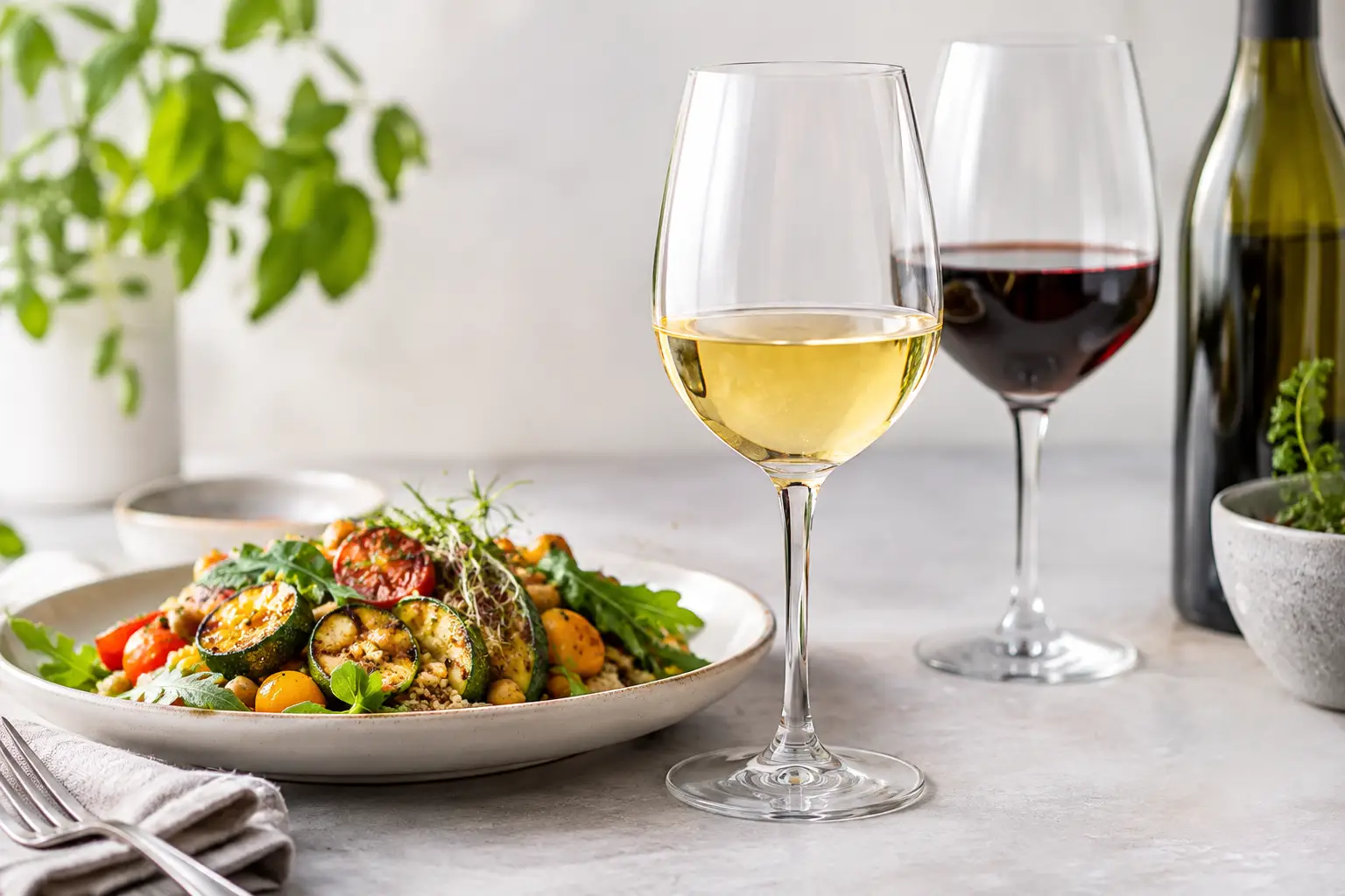 Bedste vin til vegetarretter i glasset